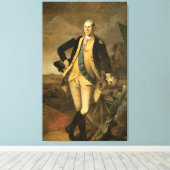 George Washington bij Princeton, 1779 Canvas Afdruk (Insitu (Houten vloer))