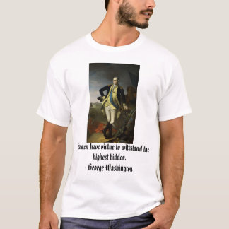 George Washington bij Princeton, maar weinig manne T-shirt