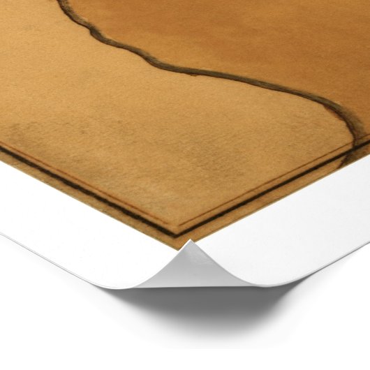 George Washington Boerderij Plan Map - 1766 Poster (Hoek)