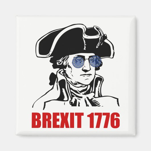 George Washington Brexit 1776 EU-vlag zonnebril Magneet (Voorkant)
