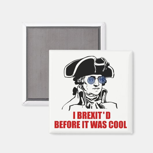George Washington Brexit 1776 EU-vlag zonnebril Magneet (Voorkant / Achterkant)