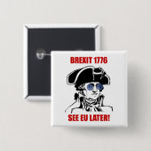 George Washington Brexit 1776 EU-vlag zonnebril Vierkante Button 5,1 Cm (Voorkant /achterkant)
