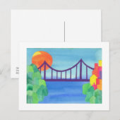 George Washington Bridge Briefkaart (Voorkant / Achterkant)