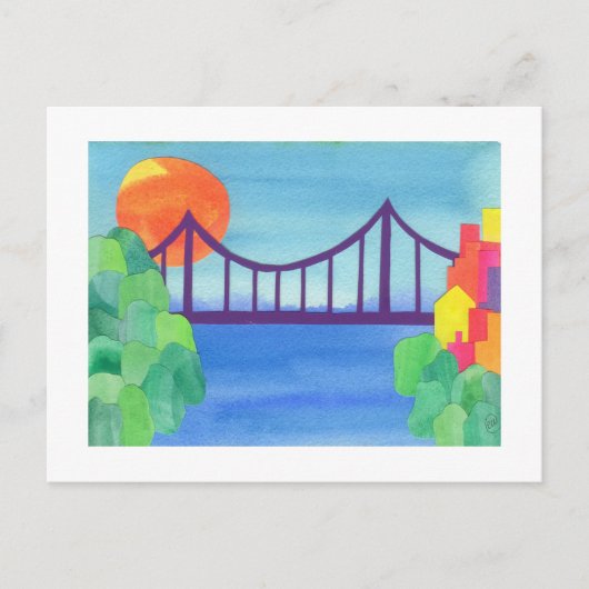 George Washington Bridge Briefkaart (Voorkant)