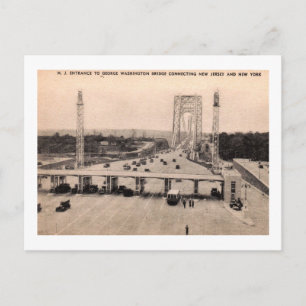George Washington Bridge, Entrance, NJ  Briefkaart