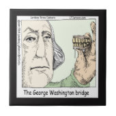 George Washington Bridge Funny Ceramic Tegel Tegeltje (Voorkant)