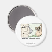 George Washington Bridge Funny Novelty Magnet (Voorkant / Achterkant)