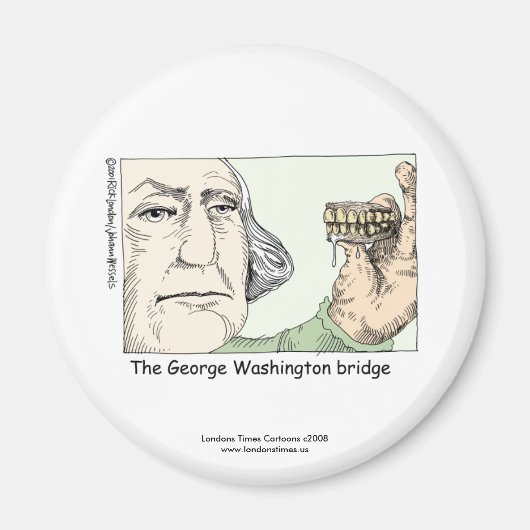 George Washington Bridge Funny Novelty Magnet (Voorkant)