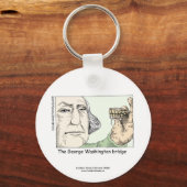 George Washington Bridge Funny Sleutelhanger (Voorkant)