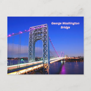 George Washington Bridge Hudson River Briefkaart
