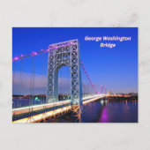 George Washington Bridge Hudson River Briefkaart (Voorkant)