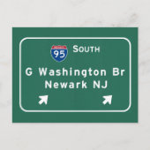 George Washington Bridge Interstate I-95 Newark NJ Briefkaart (Voorkant)