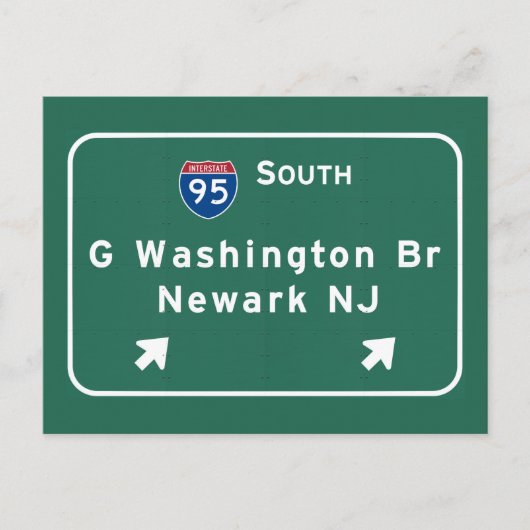 George Washington Bridge Interstate I-95 Newark NJ Briefkaart (Voorkant)