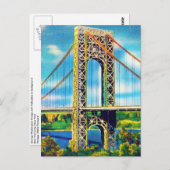 George Washington Bridge, New York City Briefkaart (Voorkant / Achterkant)