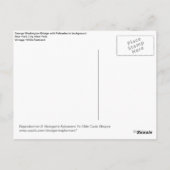 George Washington Bridge, New York City Briefkaart (Achterkant)