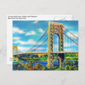 George Washington Bridge, New York City Briefkaart (Voorkant / Achterkant)