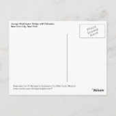 George Washington Bridge, New York City Briefkaart (Achterkant)