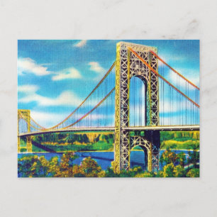 George Washington Bridge, New York City Briefkaart