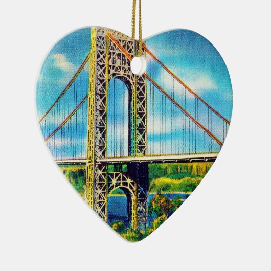 George Washington Bridge, New York City Keramisch Ornament (Rechts)