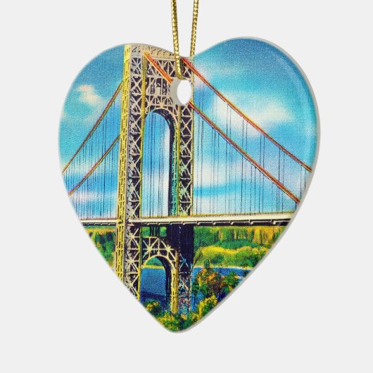 George Washington Bridge, New York City Keramisch Ornament (Links)