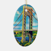 George Washington Bridge, New York City Keramisch Ornament (Rechts)