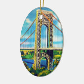George Washington Bridge, New York City Keramisch Ornament (Links)