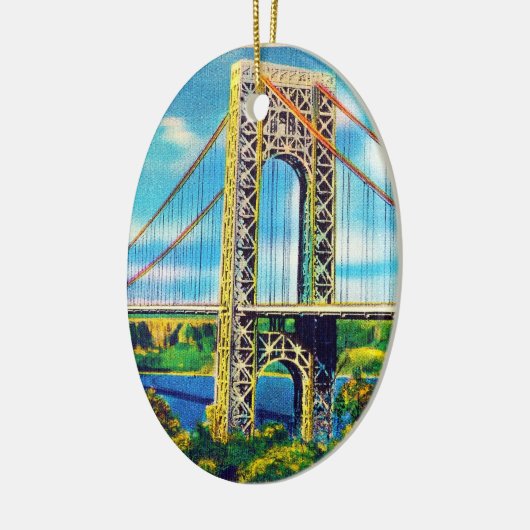 George Washington Bridge, New York City Keramisch Ornament (Links)
