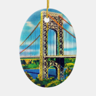 George Washington Bridge, New York City Keramisch Ornament