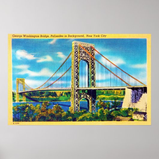 George Washington Bridge, New York City Poster (Voorkant)