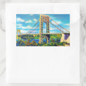 George Washington Bridge, New York City Rechthoekige Sticker (Tas)