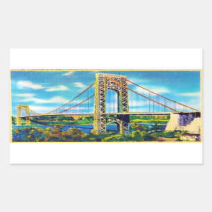 George Washington Bridge, New York City Rechthoekige Sticker