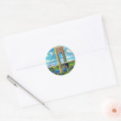 George Washington Bridge, New York City Ronde Sticker (Envelop)