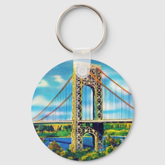 George Washington Bridge, New York City Sleutelhanger (Voorkant)