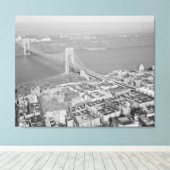 George Washington Bridge NYC Foto - 2 Canvas Afdruk (Insitu (Houten vloer))