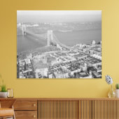 George Washington Bridge NYC Foto - 2 Canvas Afdruk (Insitu (Woonkamer))