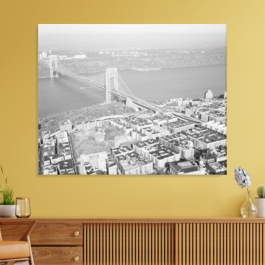 George Washington Bridge NYC Foto - 2 Canvas Afdruk (Insitu (Woonkamer))