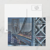 George Washington Bridge & The Red Lighthouse NYC Briefkaart (Voorkant / Achterkant)