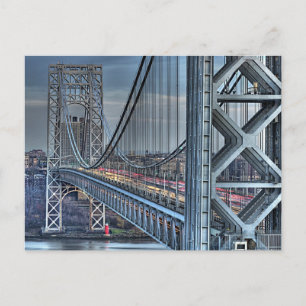 George Washington Bridge & The Red Lighthouse NYC Briefkaart