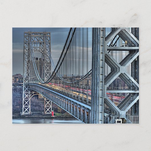 George Washington Bridge & The Red Lighthouse NYC Briefkaart (Voorkant)