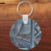 George Washington Bridge & The Red Lighthouse NYC Sleutelhanger (Voorkant)
