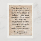 George Washington Briefkaart (Voorkant)