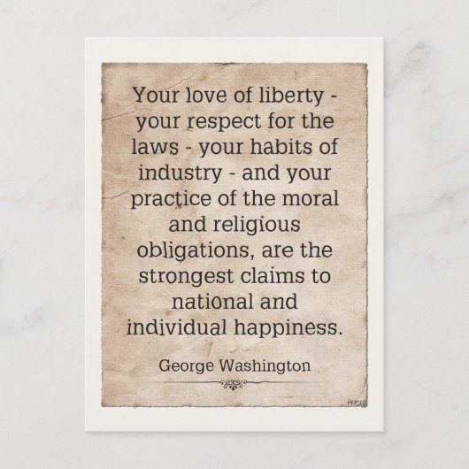 George Washington Briefkaart (Voorkant)