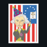 George Washington Briefkaart<br><div class="desc">This George Washington design was made in general for Washington Birthday and Presidents Day but since I have decided to do a series of other Presidents as well I think they can be an everyday collectible piece such as the postcard and foto sculpture. The Birthday card can be used for...</div>