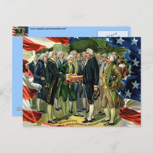 George Washington Briefkaart (Voorkant / Achterkant)