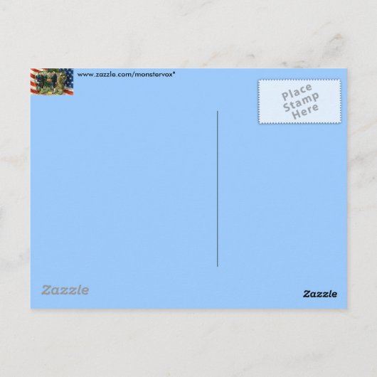 George Washington Briefkaart (Achterkant)