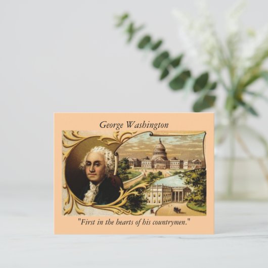George Washington Briefkaart (Staand voorkant)