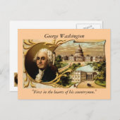 George Washington Briefkaart (Voorkant / Achterkant)