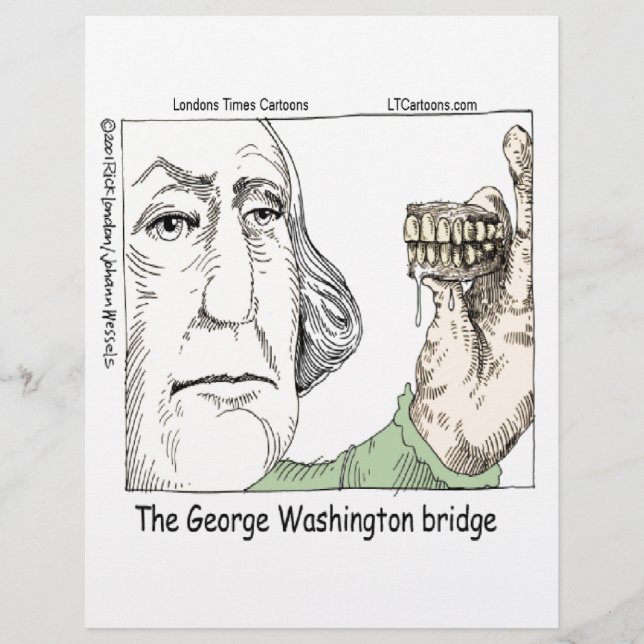 George Washington Brug & Gebitsprothese Grappig Ca (Voorkant)