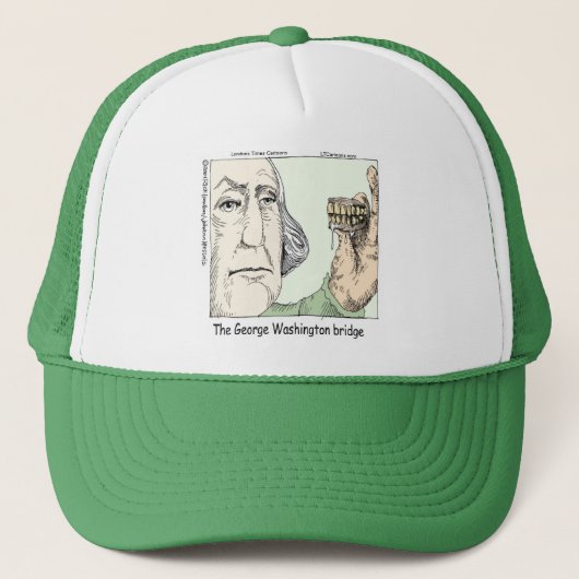 George Washington Brug & Gebitsprothese Grappig Ca Trucker Pet (Voorkant)