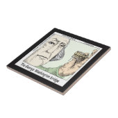 George Washington-brug grappige keramische tegel Tegeltje (Zijkant)